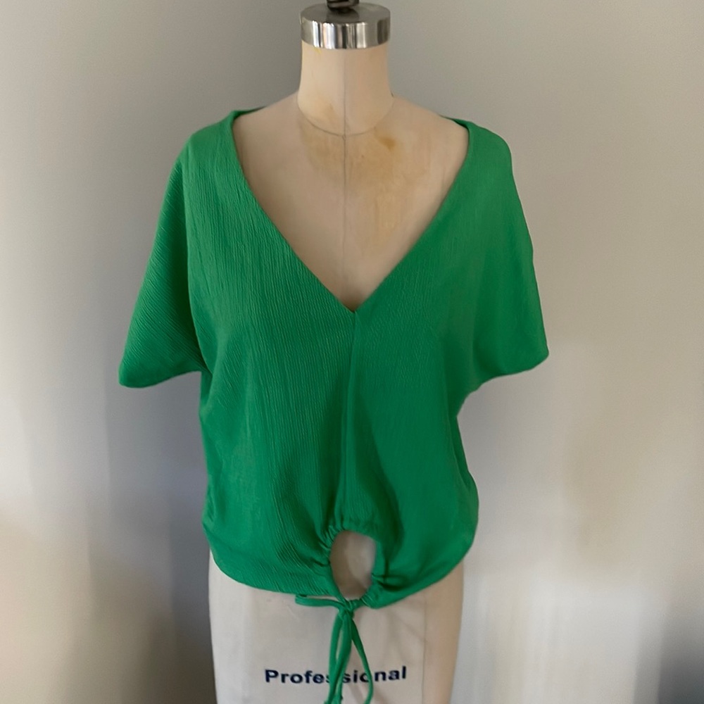Zara Green Short Sleeve Top